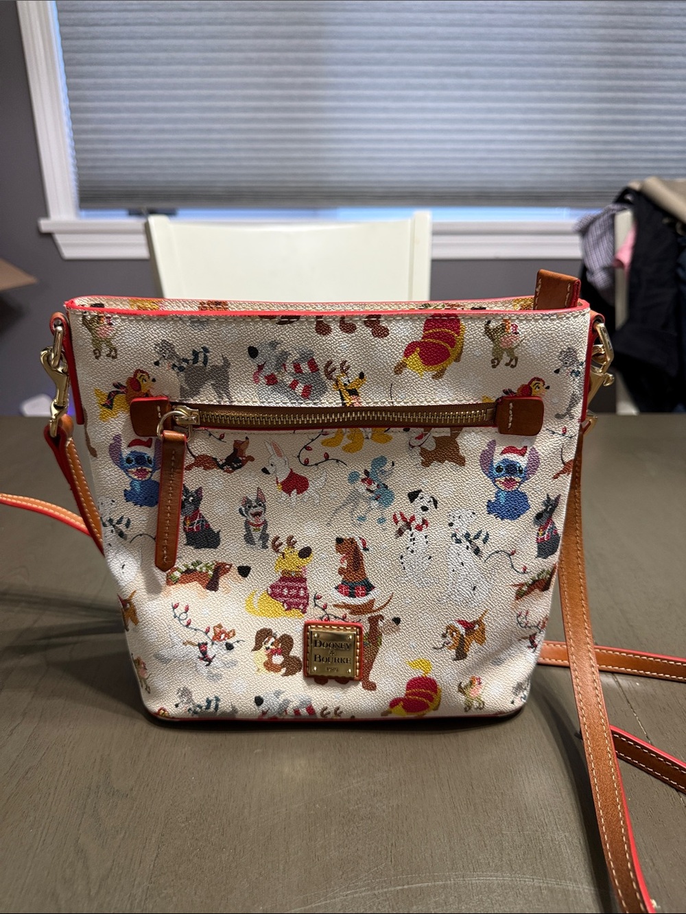Dooney & Bourke Cream Multicolor Disney Print Crossbody
